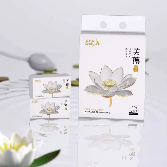 亿朵白2293芙蕖花抽纸(100)