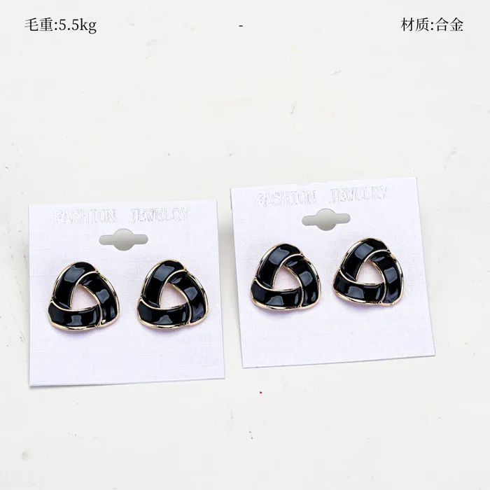 滴油三角循环耳钉